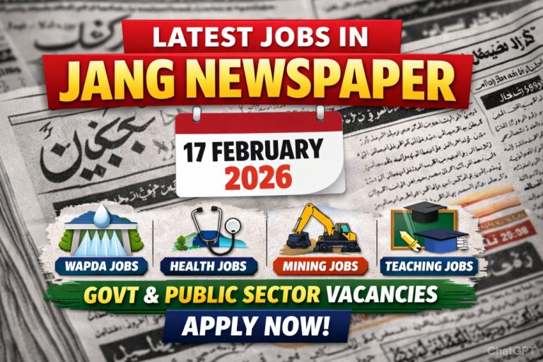 Jobs in Jang Newspaper 17 Feb 2026 – Govt Vacancies