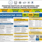 Admissions advertisement for PIEAS programs