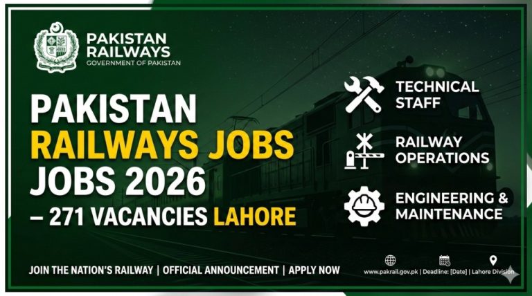 Pakistan Railways Lahore Jobs 2026 – Carpenter, Welder, Fitter, Pointsman & Gateman